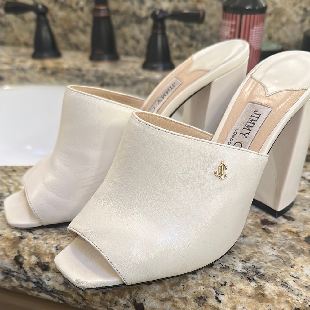 Jimmy Choo White Women's Mules